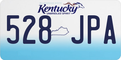 KY license plate 528JPA