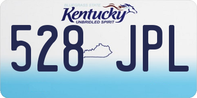 KY license plate 528JPL