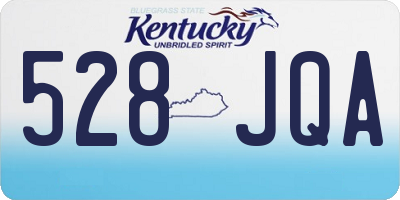 KY license plate 528JQA