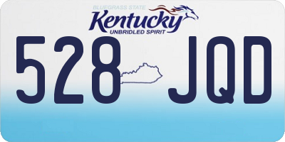 KY license plate 528JQD