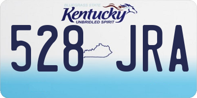 KY license plate 528JRA