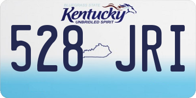 KY license plate 528JRI