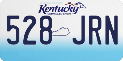 KY license plate 528JRN