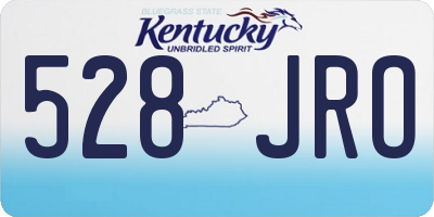 KY license plate 528JRO