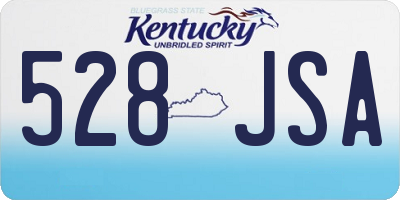 KY license plate 528JSA
