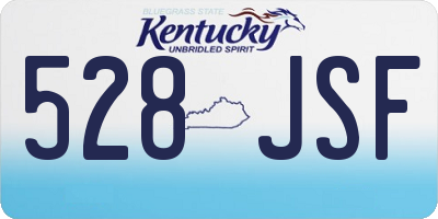 KY license plate 528JSF