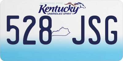 KY license plate 528JSG