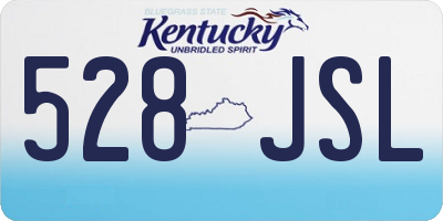 KY license plate 528JSL