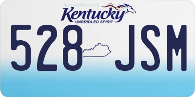 KY license plate 528JSM