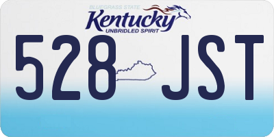 KY license plate 528JST