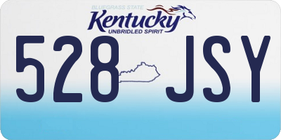 KY license plate 528JSY