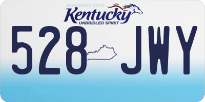 KY license plate 528JWY