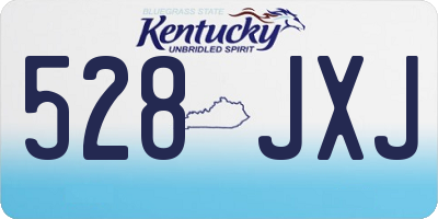 KY license plate 528JXJ