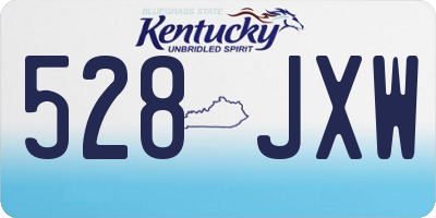 KY license plate 528JXW