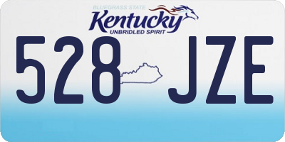 KY license plate 528JZE