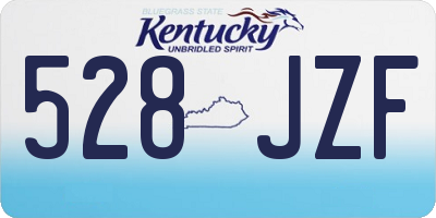 KY license plate 528JZF