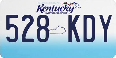 KY license plate 528KDY