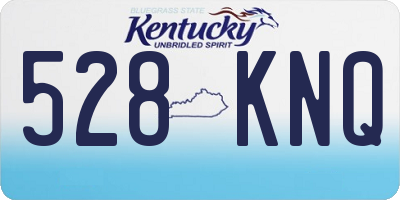 KY license plate 528KNQ