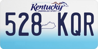 KY license plate 528KQR