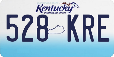 KY license plate 528KRE