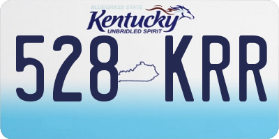 KY license plate 528KRR