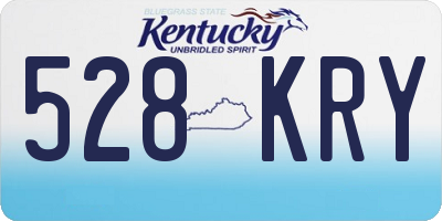 KY license plate 528KRY