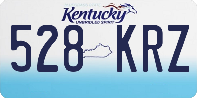 KY license plate 528KRZ