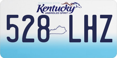 KY license plate 528LHZ