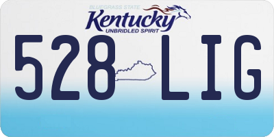 KY license plate 528LIG