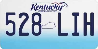 KY license plate 528LIH