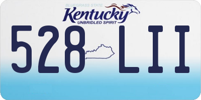 KY license plate 528LII