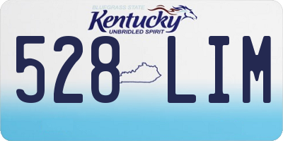 KY license plate 528LIM