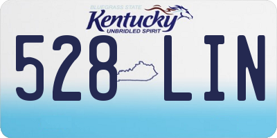 KY license plate 528LIN