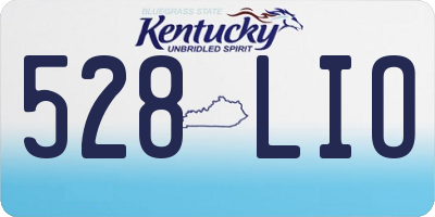 KY license plate 528LIO