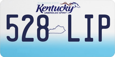 KY license plate 528LIP