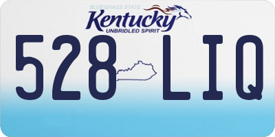 KY license plate 528LIQ