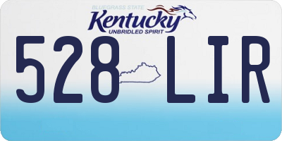 KY license plate 528LIR
