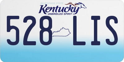 KY license plate 528LIS