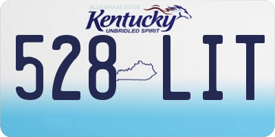 KY license plate 528LIT