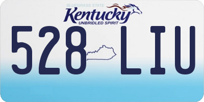 KY license plate 528LIU