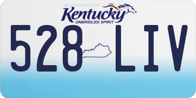 KY license plate 528LIV