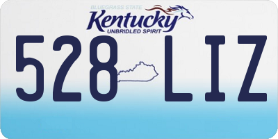 KY license plate 528LIZ
