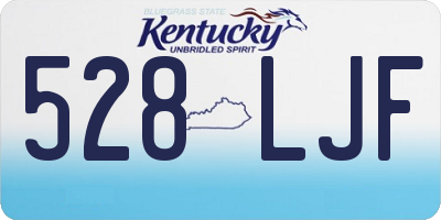 KY license plate 528LJF