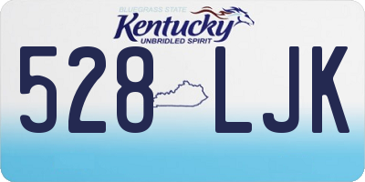 KY license plate 528LJK