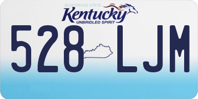 KY license plate 528LJM