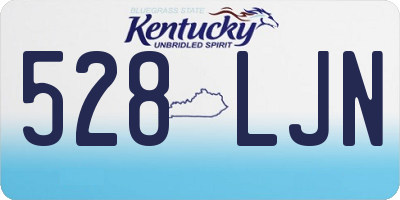 KY license plate 528LJN