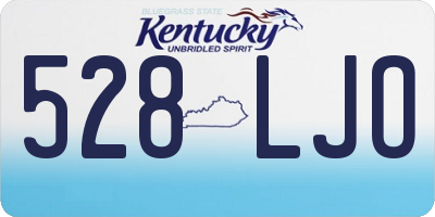 KY license plate 528LJO