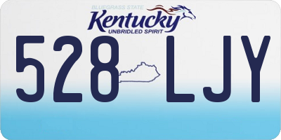 KY license plate 528LJY