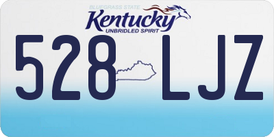 KY license plate 528LJZ