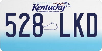 KY license plate 528LKD